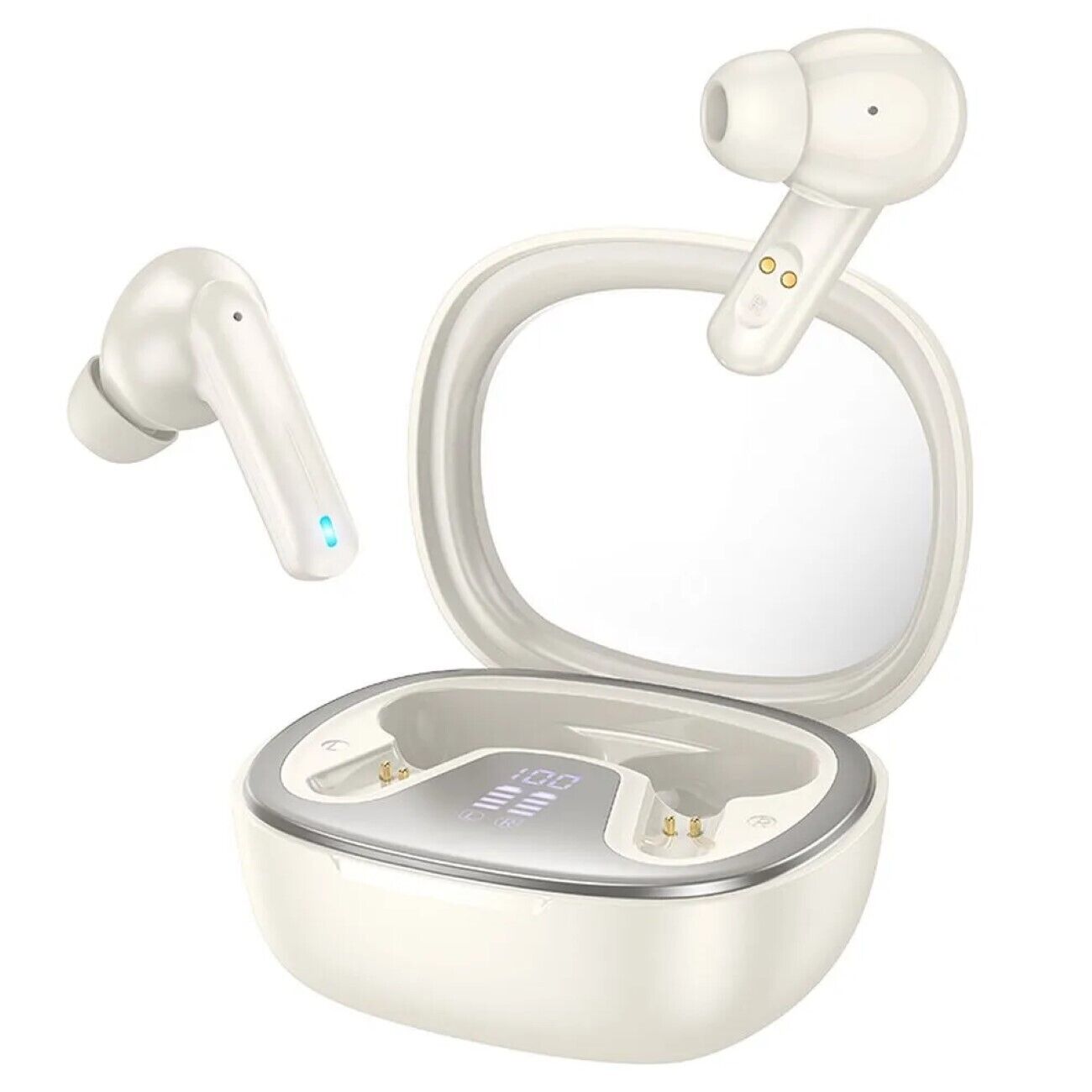 Écouteurs intra-auriculaires stéréo sans fil TWS True, casques Bluetooth avec étui de chargement