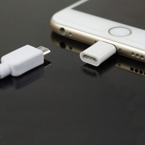 (Paquet de 2) connecteur adaptateur micro USB femelle vers Lightning mâle