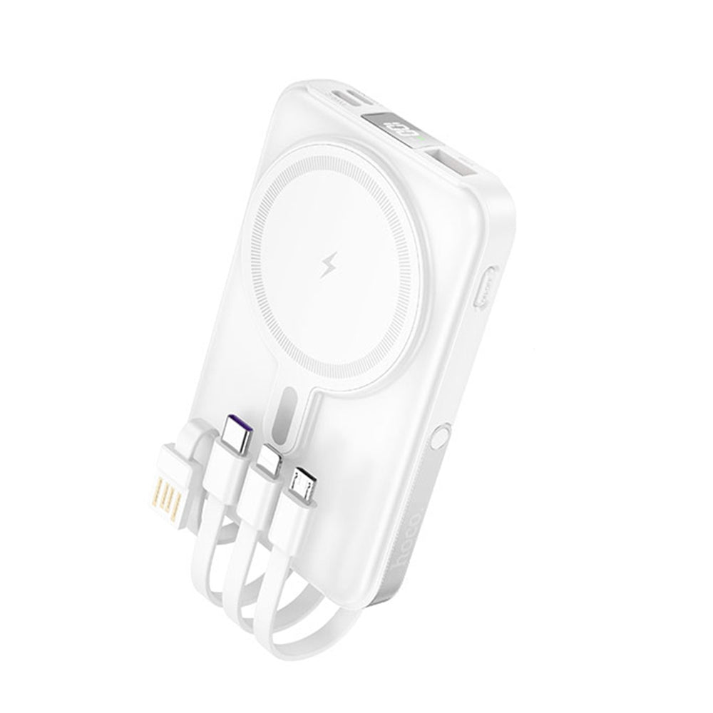 Chargeur magnétique sans fil (10 000 mAh), batterie externe portable MagSafe avec câble USB-C Lightning et micro USB