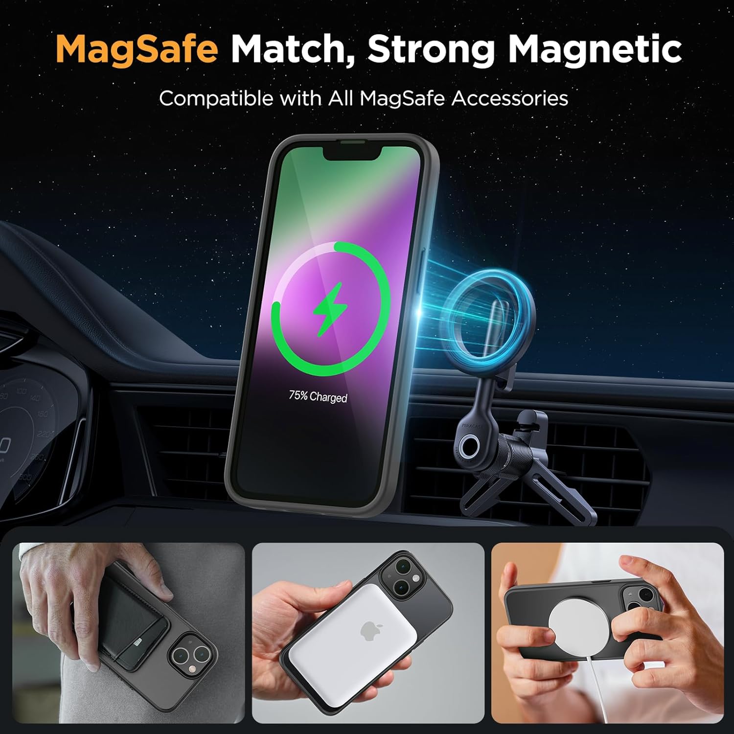 Coque hybride magnétique mate MagSafe pour iPhone 11