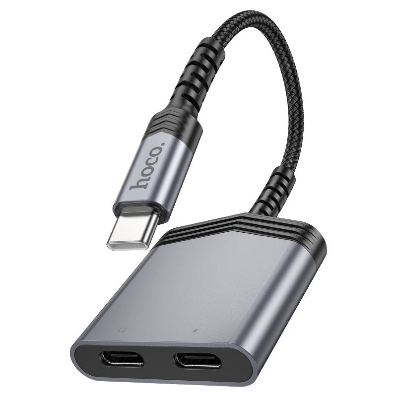 Adaptateur convertisseur audio 2 en 1 USB-C mâle vers 2x USB-C femelles