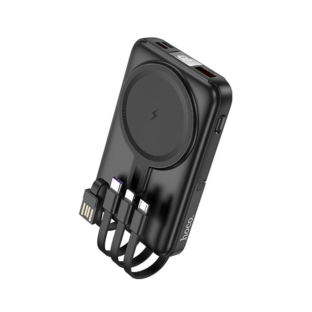 Chargeur magnétique sans fil (10 000 mAh), batterie externe portable MagSafe avec câble USB-C Lightning et micro USB