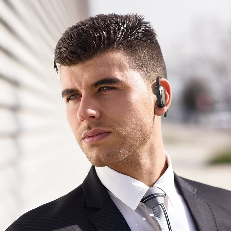 Casque Bluetooth sans fil avec crochet d'oreille unique et micro
