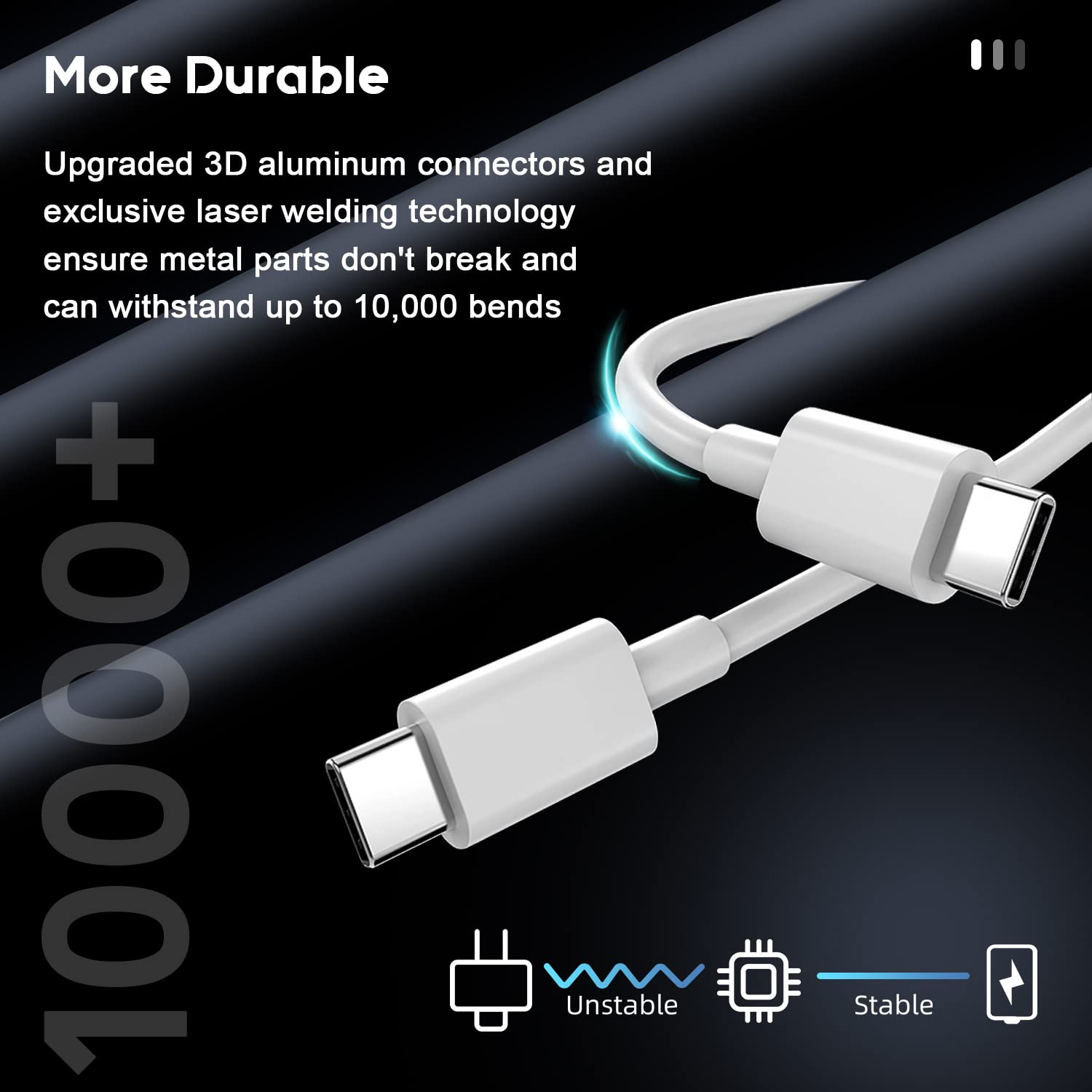 Câble de données de chargement USB-C vers USB-C