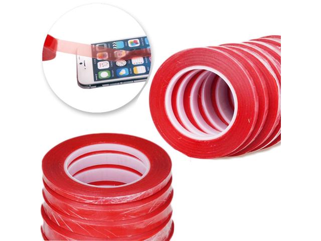 (Paquet de 2) Autocollant adhésif double face rouge