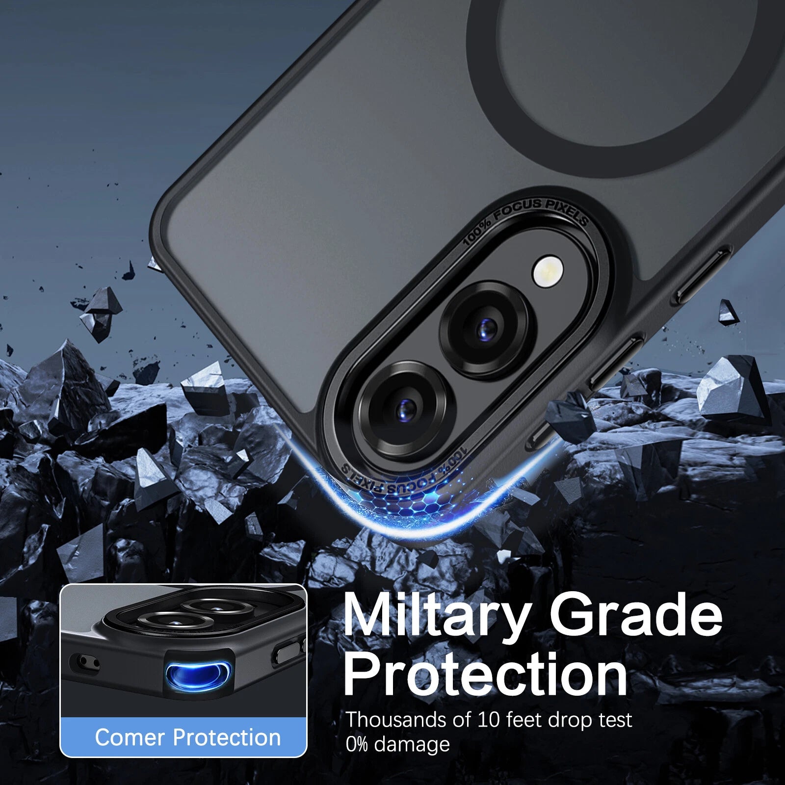 Matte Hybrid Magnetic MagSafe Case for Samsung Galaxy S25 Edge