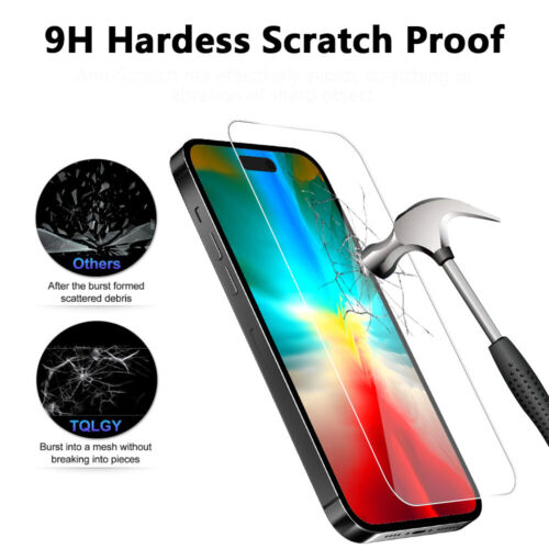 Lot de 2 protections d'écran en verre trempé pour iPhone 16 Pro Max / 17 Pro Max