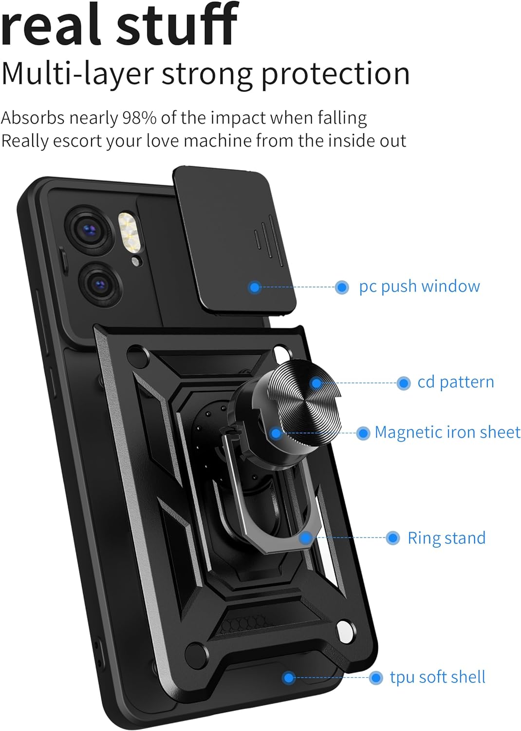 Coque hybride pour Motorola Moto Edge (2024)