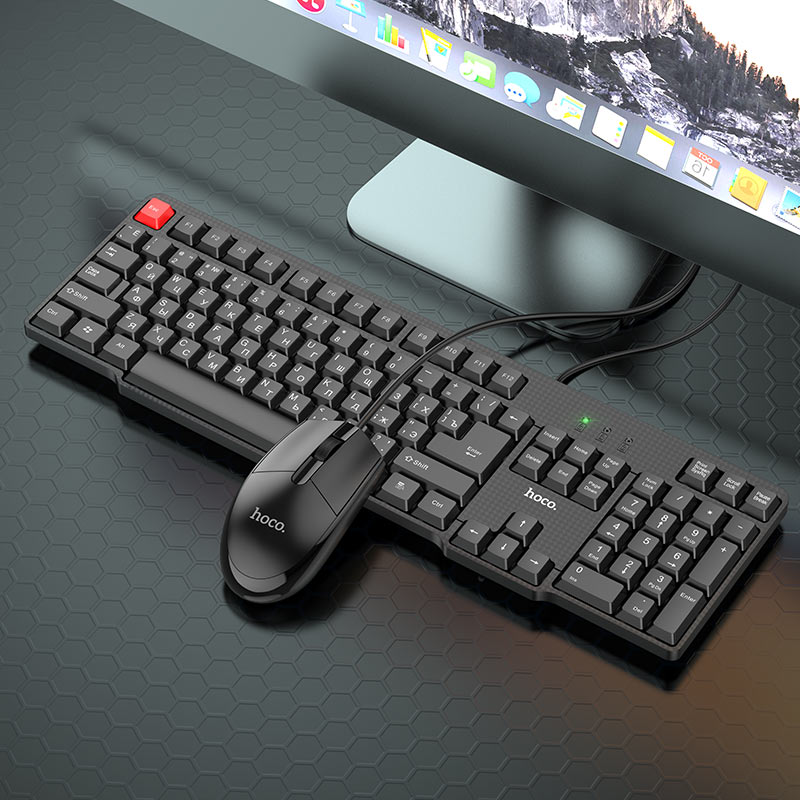 Ensemble combiné clavier et souris USB filaire