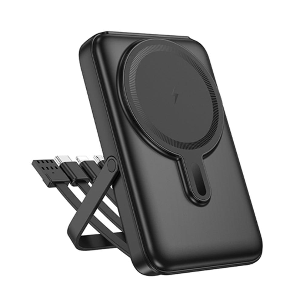 Chargeur magnétique sans fil (10 000 mAh), batterie externe portable MagSafe avec câble USB-C Lightning et micro USB