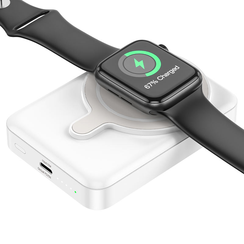 (10000mAh) Chargeur sans fil magnétique MagSafe Banque d'alimentation portable pour iPhone AirPods Apple Watch