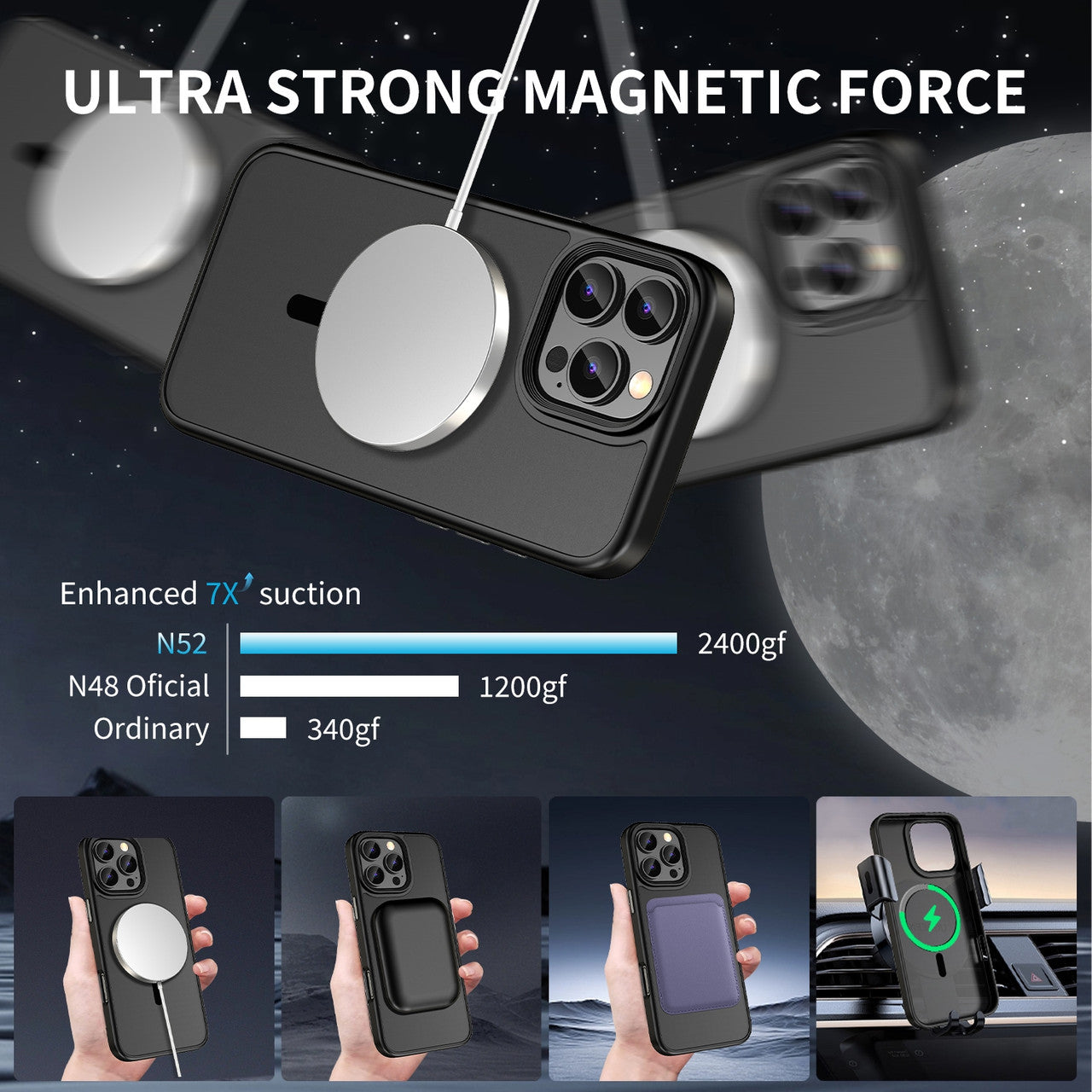 Coque hybride magnétique mate MagSafe pour iPhone 12 / 12 Pro