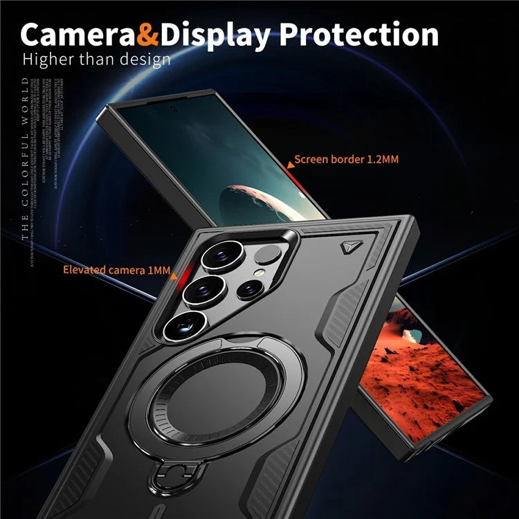 Coque antichoc avec anneau de support Magsafe pour Samsung Galaxy S24 Ultra