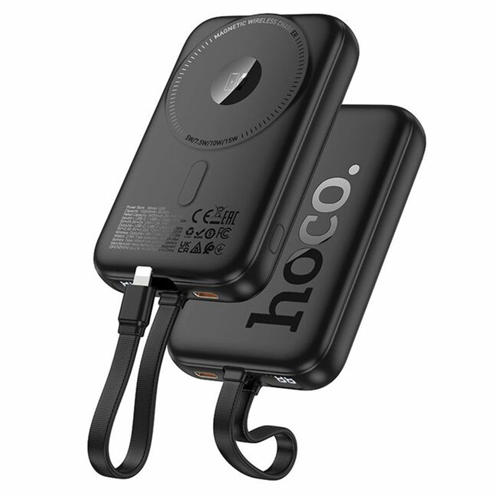 Chargeur magnétique sans fil (10 000 mAh), batterie externe portable MagSafe avec câble USB-C/Lightning