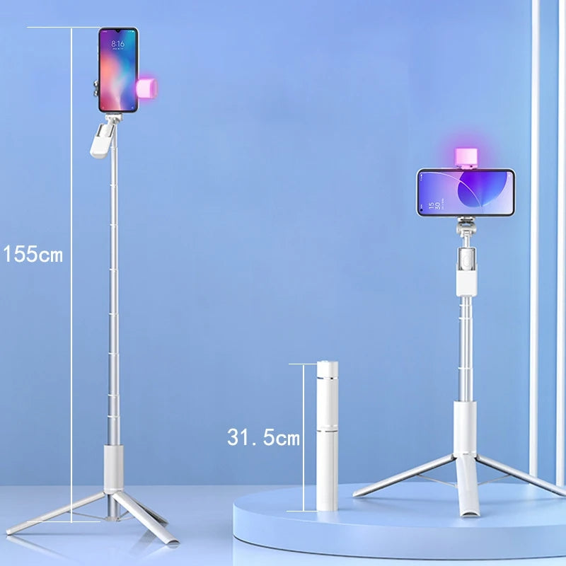 Trépied extensible sans fil Bluetooth, support pour téléphone et télécommande
