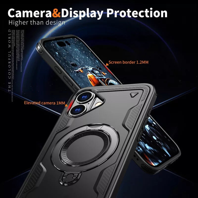 Shockproof Magsafe Kickstand Ring Case for iPhone 17