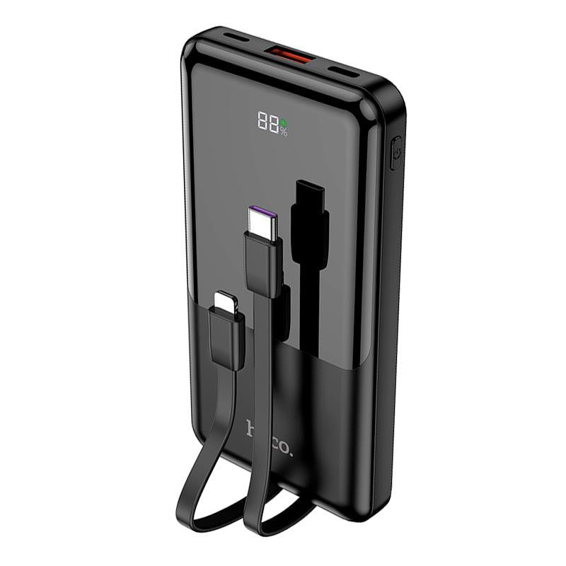 (10 000 mAh) QC 3.0 Chargeur de batterie portable avec câbles Lightning USB-C