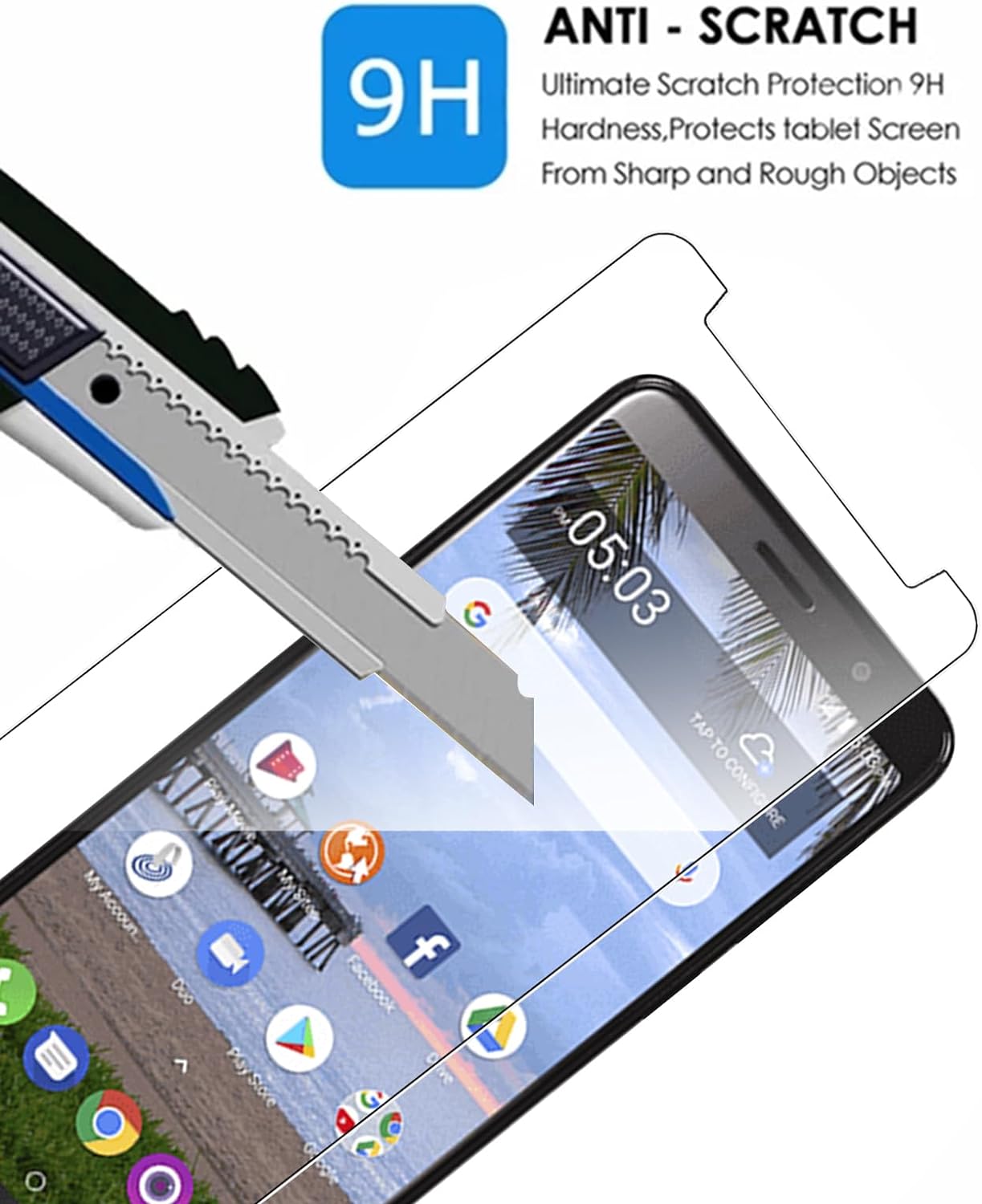 (Paquet de 2) Protecteur d'écran en verre trempé pour TCL 502 (4G)