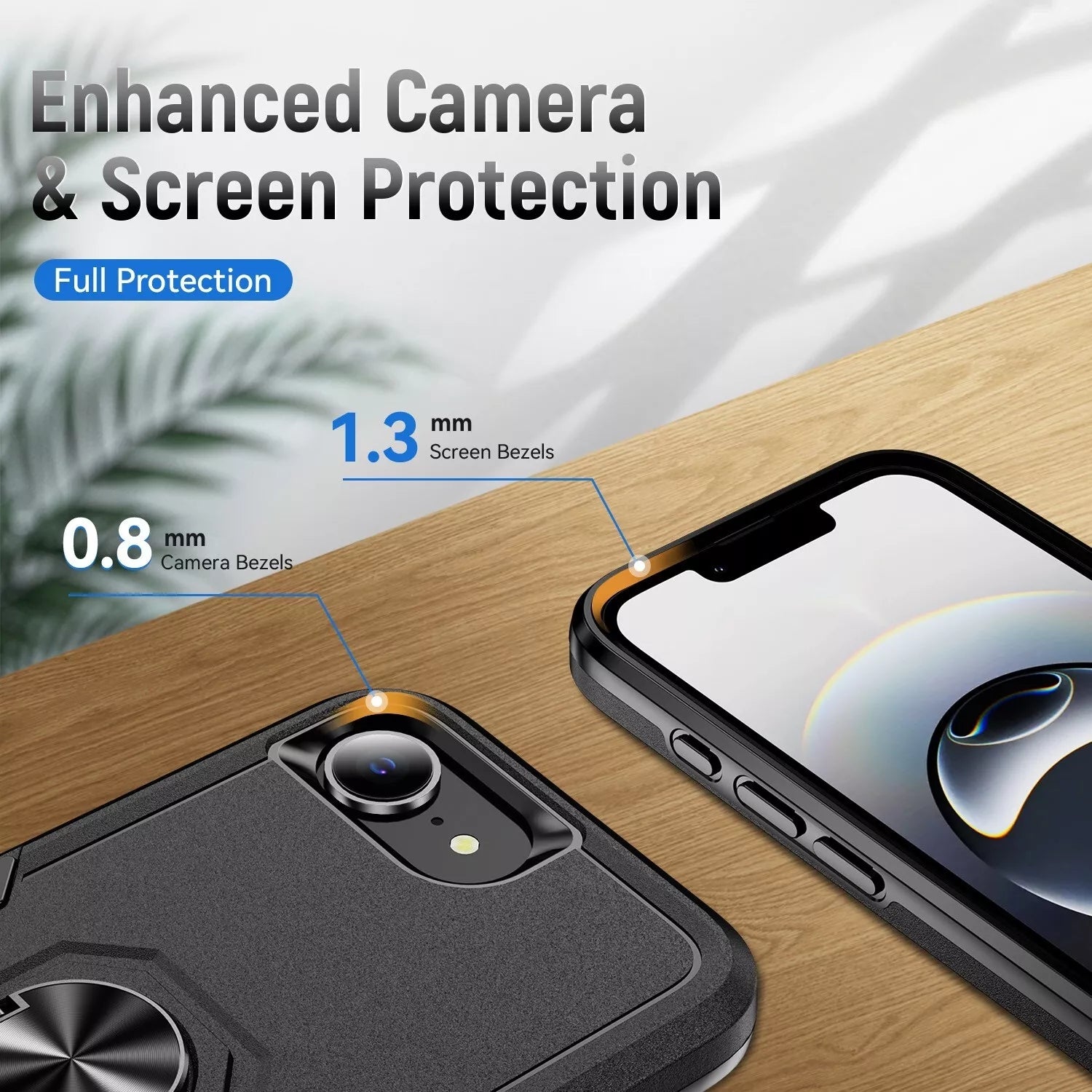 Coque robuste avec anneau pour iPhone 16e