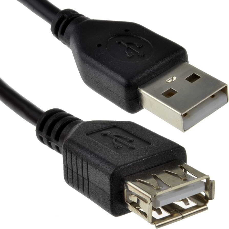 Câble de charge d'extension USB-A femelle vers mâle (1 m)