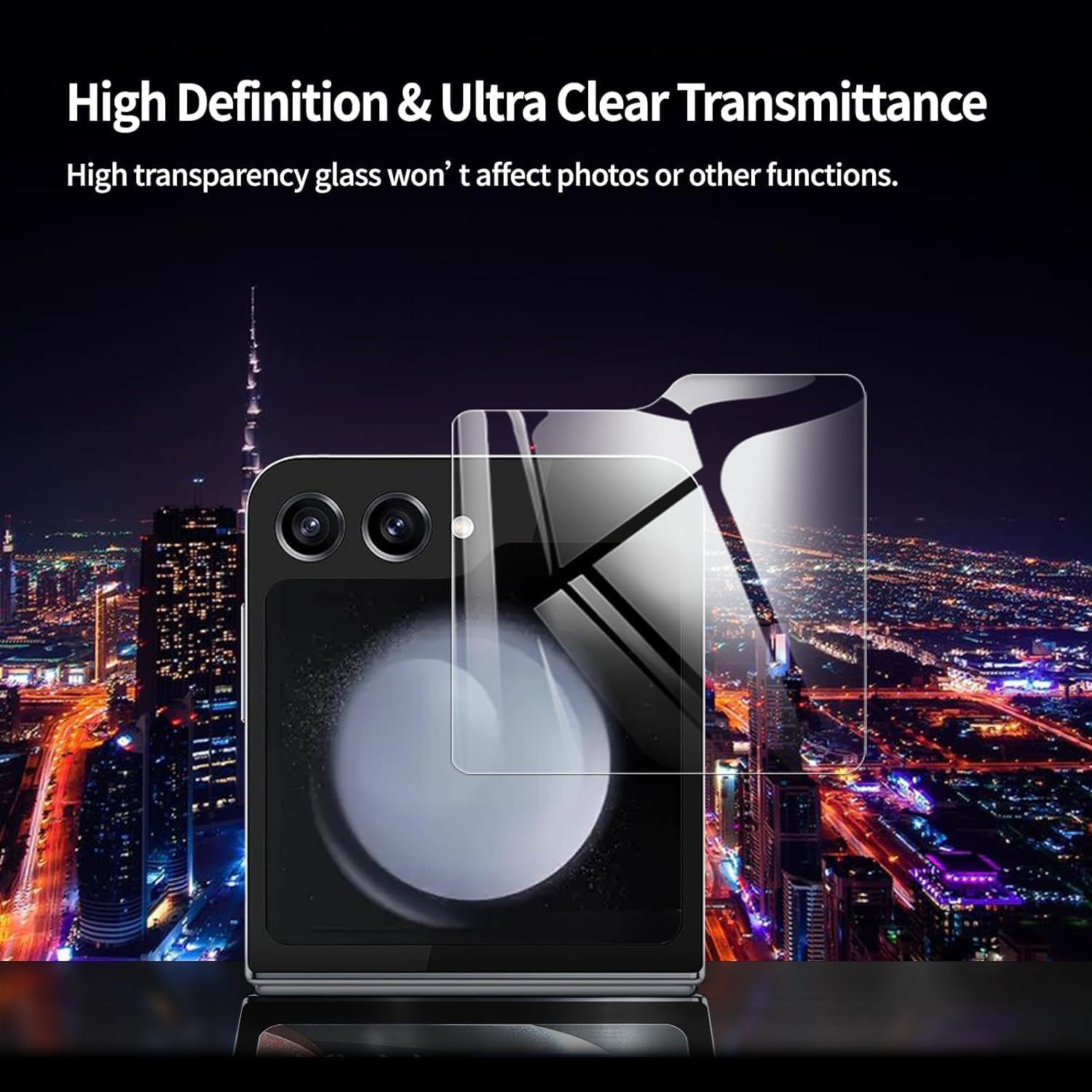 Lot de 2 protections d'écran en verre trempé pour Samsung Galaxy Z Flip 7