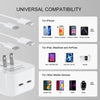 Adaptateur secteur à charge rapide double USB-C PD 3.0 35 W, chargeur mural et câble USB-C + câble Lightning (1 m) Adaptateur secteur à charge rapide double USB-C PD 3.0 35 W, chargeur mural et câble USB-C + câble Lightning (1 m)
