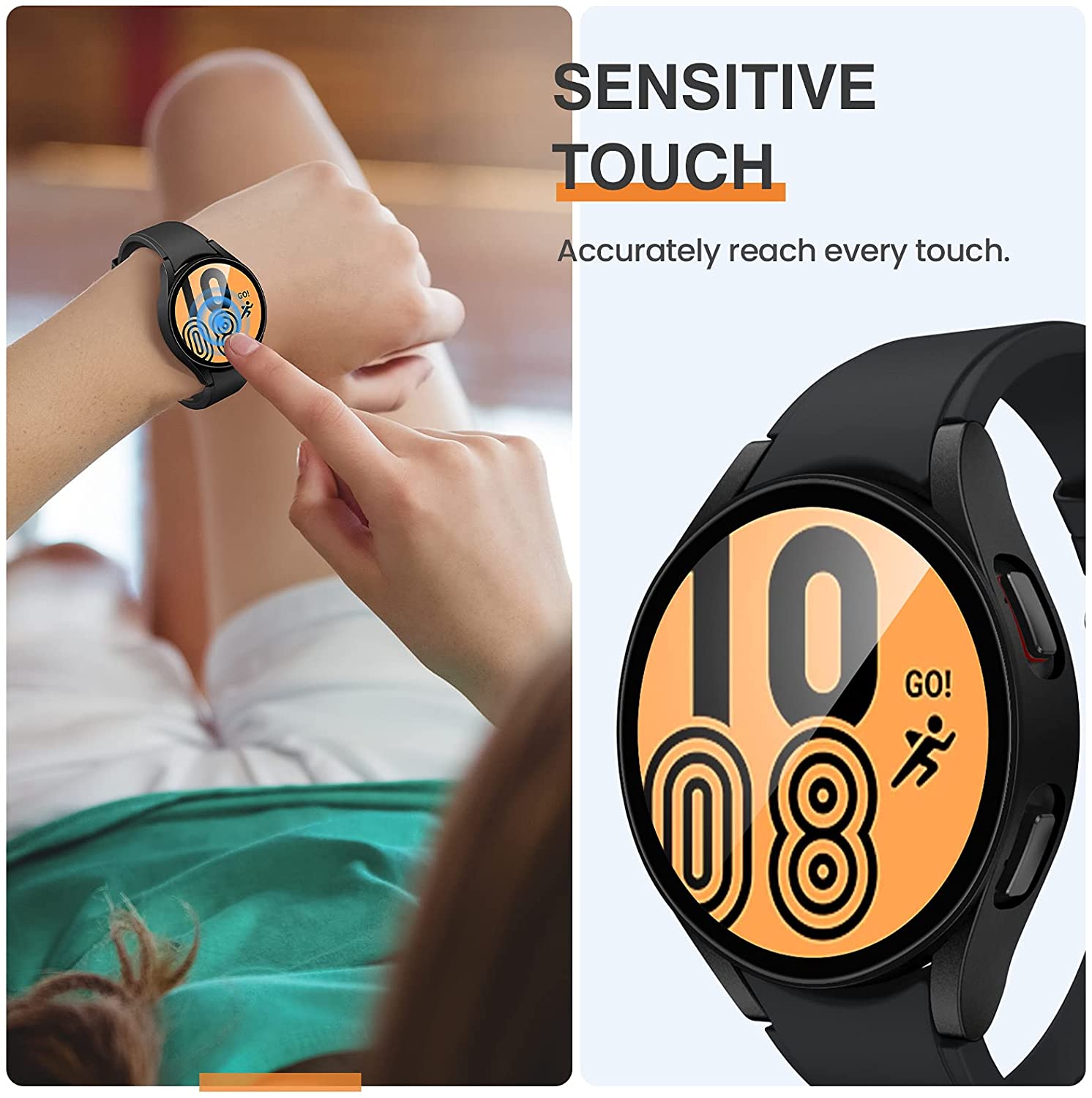 Étui rigide en PC et protecteur d'écran pour Samsung Galaxy Watch 4 5 6