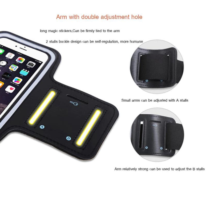 Étui de brassard de support de téléphone étanche pour téléphone de 4,7 à 5,4 pouces