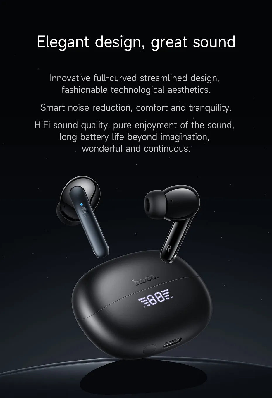 Écouteurs intra-auriculaires stéréo sans fil TWS, casques Bluetooth et double micro avec étui de chargement