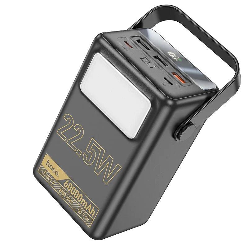 (60000mAh) PD 65W USB-C LED lampe de poche forte batterie chargeur batterie externe portable