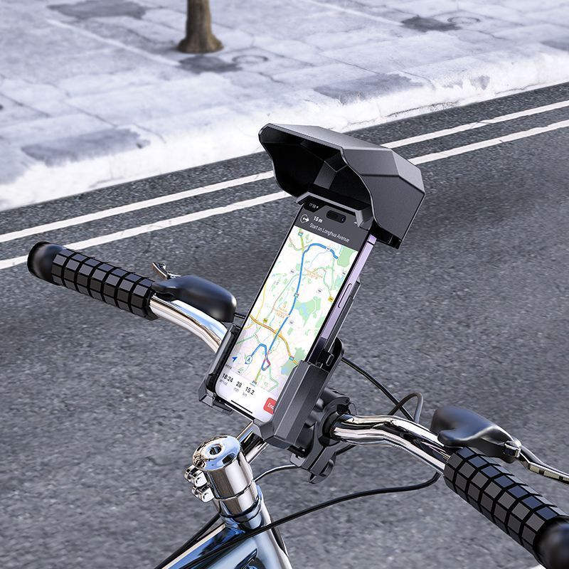 Support de téléphone portable à guidon réglable rotatif, pour moto, vélo, poussette