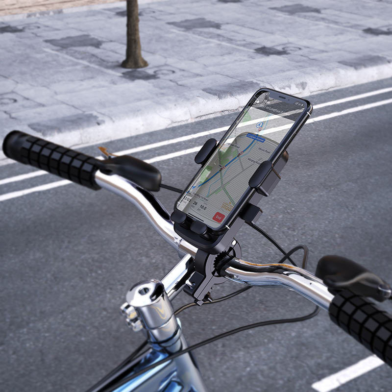 Support de téléphone portable à guidon réglable rotatif, pour moto, vélo, poussette