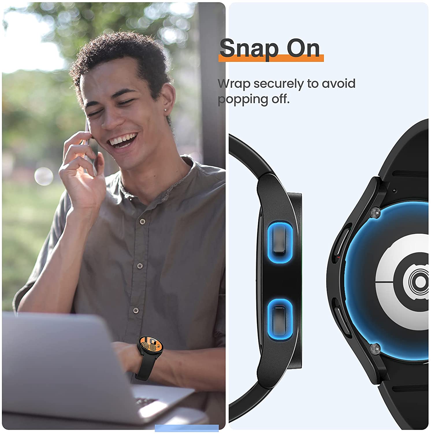 Étui rigide en PC et protecteur d'écran pour Samsung Galaxy Watch 4 5 6