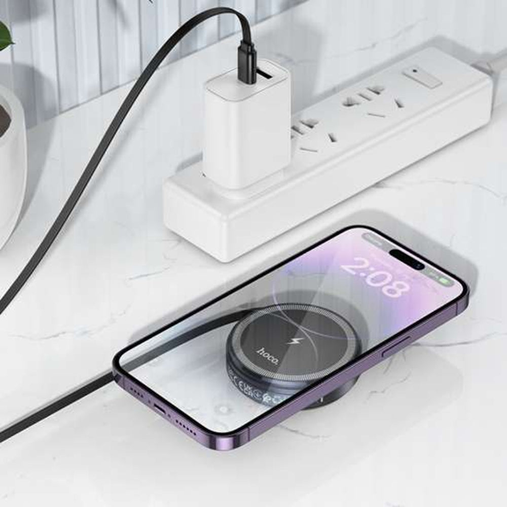 Chargeur magnétique sans fil 2 en 1 avec câble rétractable pour Apple iPhone Watch