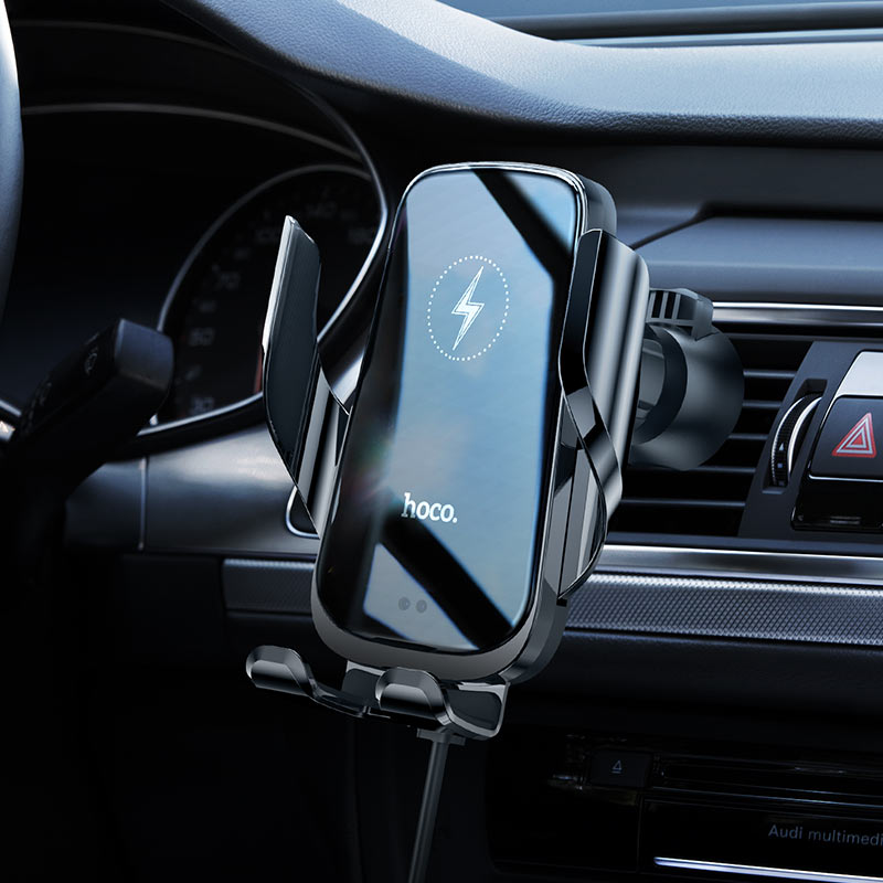 Support de téléphone portable de voiture de chargeur sans fil de bâti de sortie d'évent