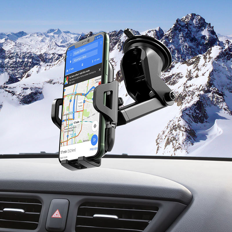 Support de téléphone portable de voiture à ventouse collante pour pare-brise de tableau de bord