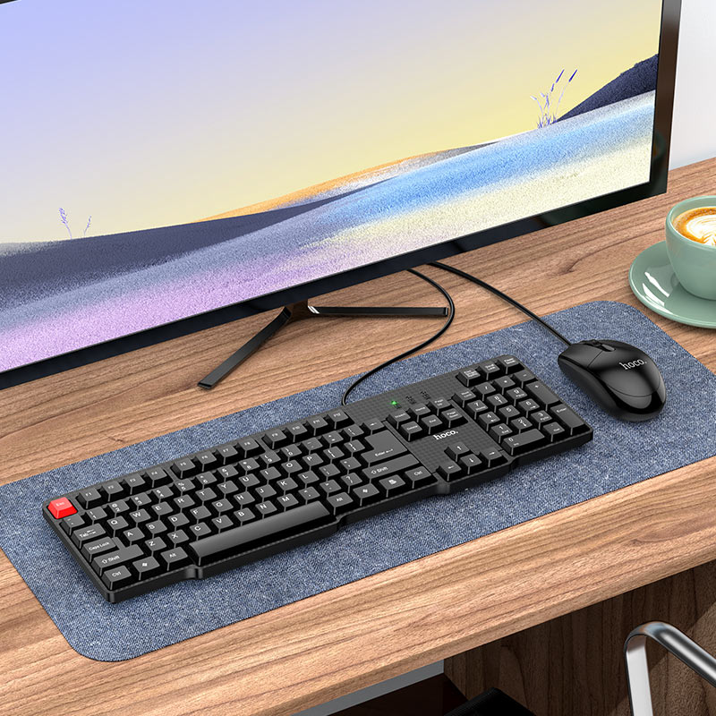 Ensemble combiné clavier et souris USB filaire
