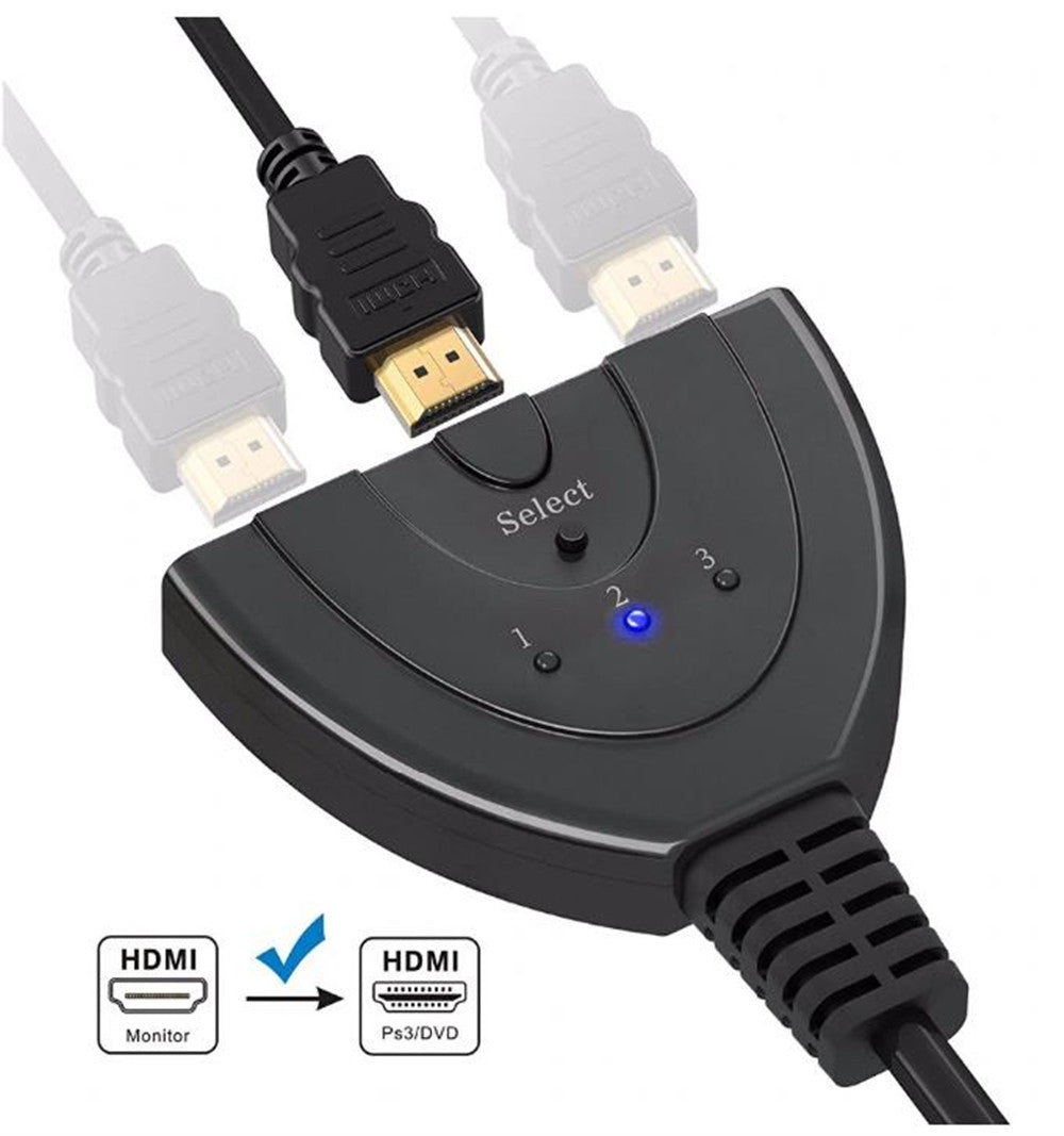 Convertisseur adaptateur répartiteur HDMI mâle vers 3 ports HDMI femelle
