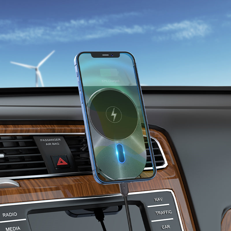Support magnétique pour téléphone portable de voiture, chargeur magnétique MagSafe, support de sortie d'aération