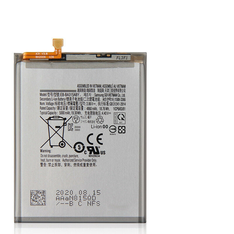 Batterie de remplacement pour Samsung Galaxy A31 4G (A315) / A22 4G (A225) / A32 4G (A325), EB-BA315ABY EB-BA315ABU