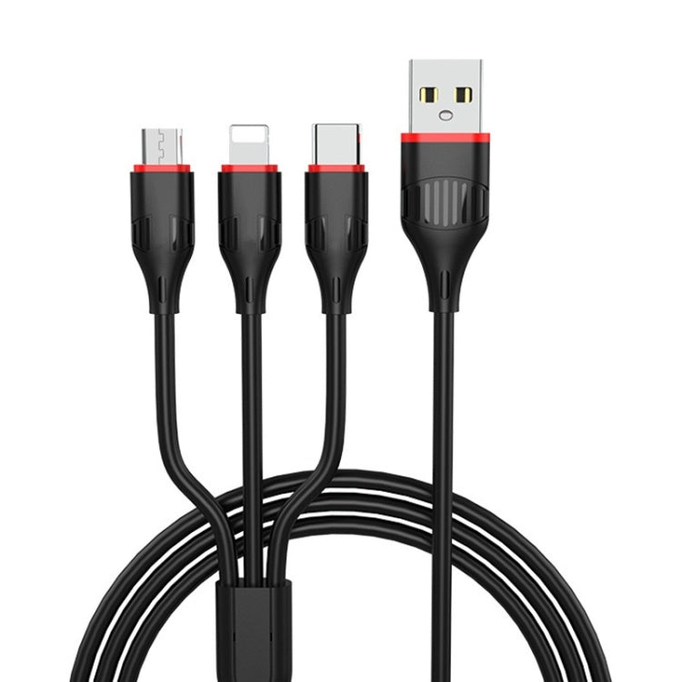 Câble de chargement 3 en 1 USB-A vers Lightning Micro USB USB-C (1 m)