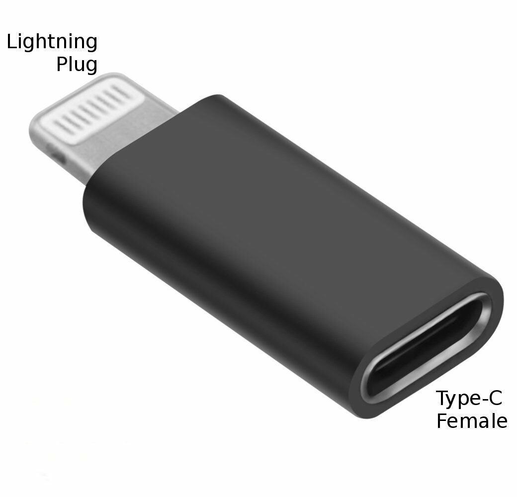 (Paquet de 2) connecteur adaptateur USB-C femelle vers Lightning mâle
