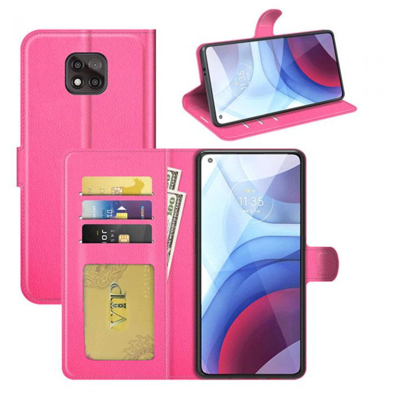 Leather Folio Wallet Case for Motorola Moto G Power (2021)