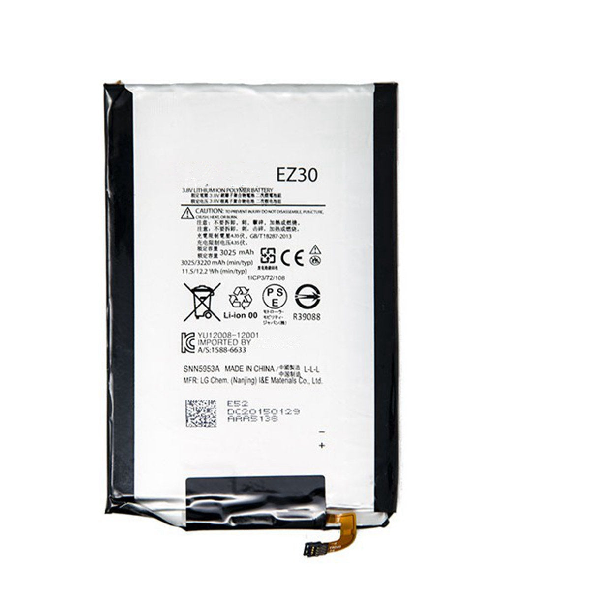 Batterie de remplacement pour Google Motorola Moto Nexus 6 (XT1100 XT1103), EZ30