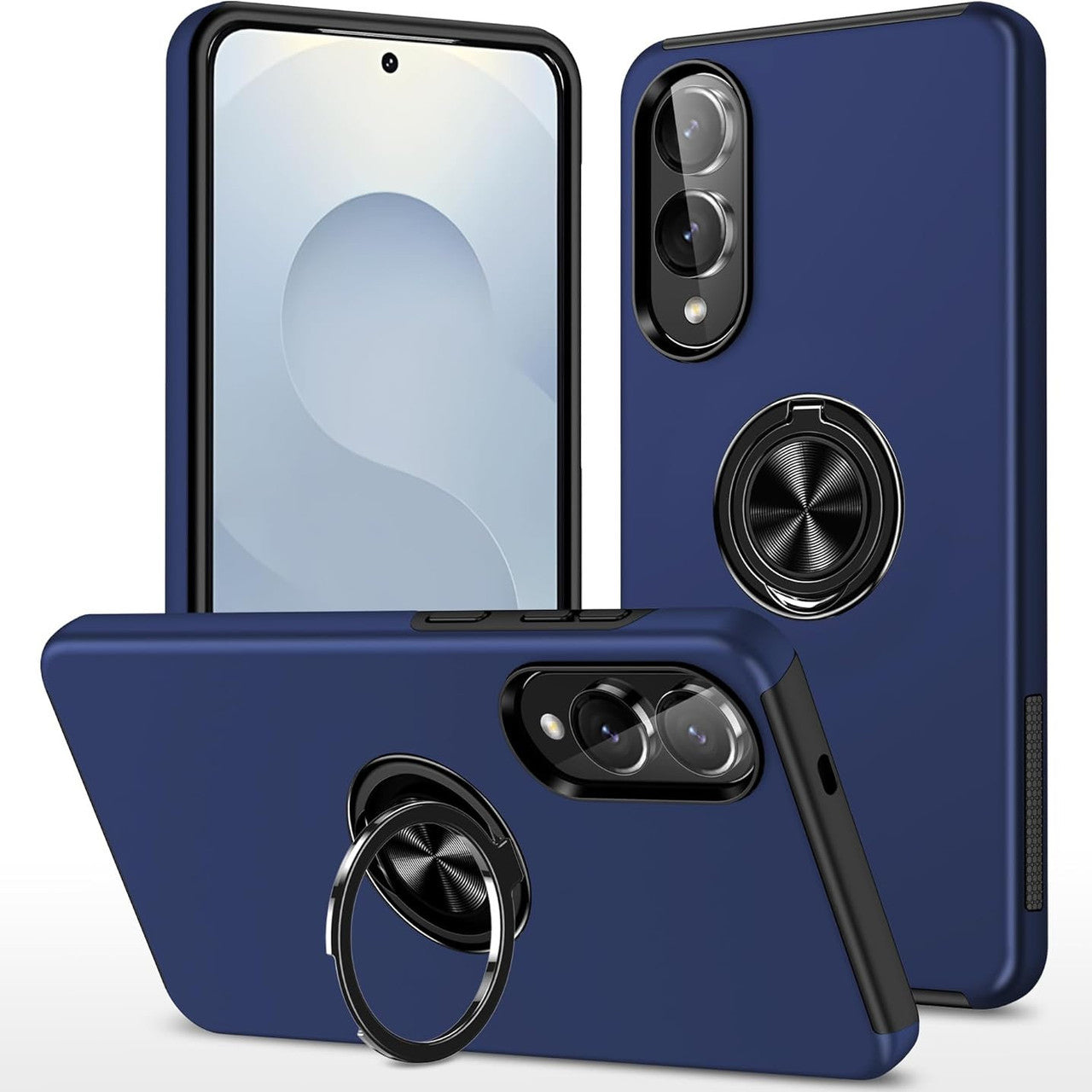 Hybrid Magnetic Invisible Ring Case for Samsung Galaxy S25 Edge