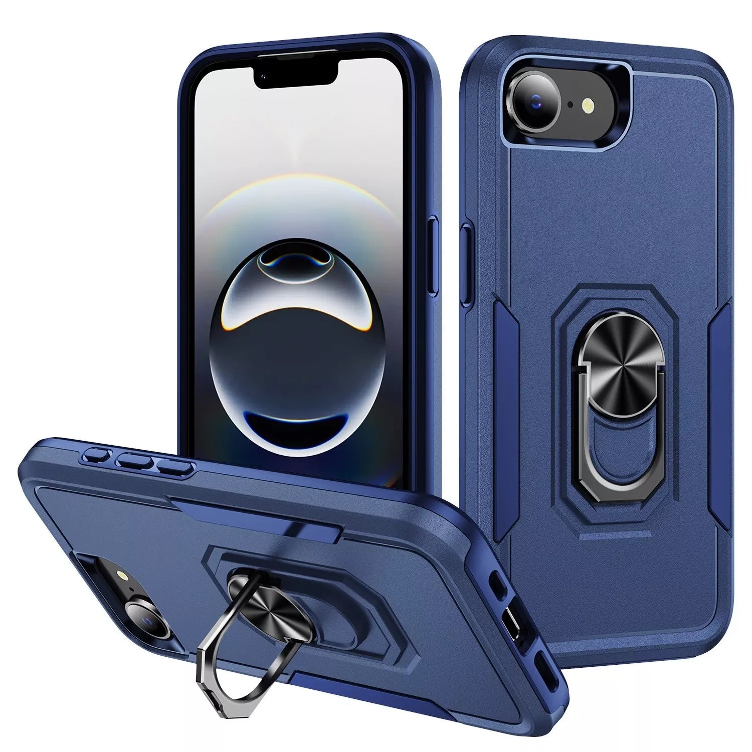 Coque robuste avec anneau pour iPhone 16e