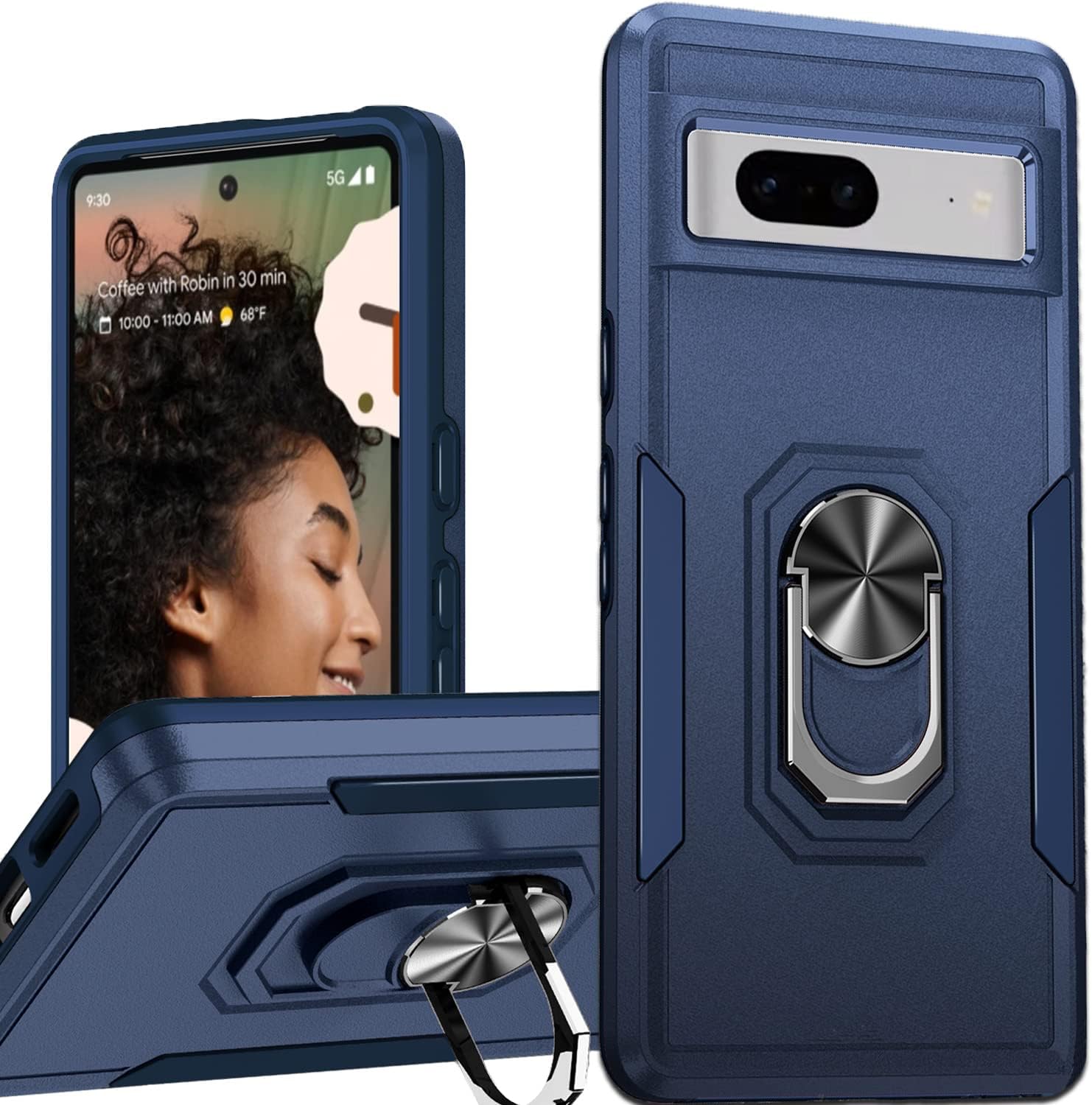 Étui à anneau robuste pour Google Pixel 8A