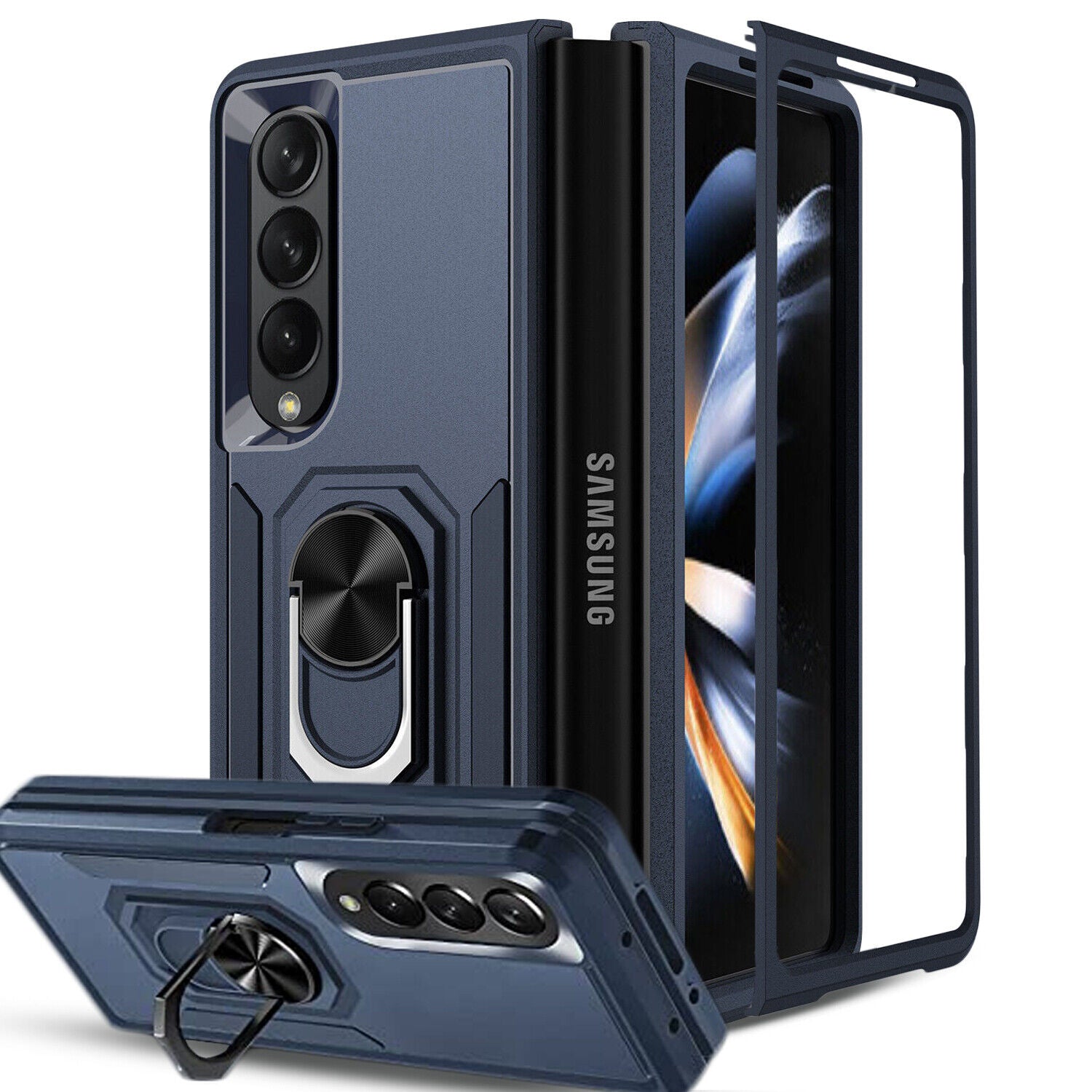 Coque robuste avec anneau pour Samsung Galaxy Z Fold 6 5G