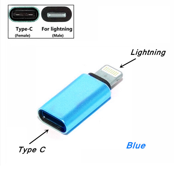 (Paquet de 2) connecteur adaptateur USB-C femelle vers Lightning mâle