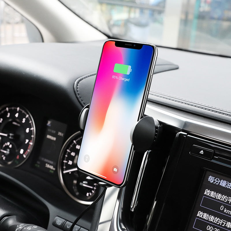 Support de téléphone de voiture de chargeur sans fil magnétique pour tableau de bord/sortie d'aération